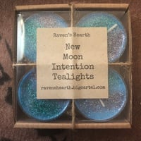 Image 1 of New Moon Intention Tea Light Candles (pack of 4)