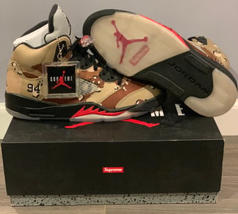 Image of JORDAN 5 SUPREME DESERT CAMO SIZE 9.5