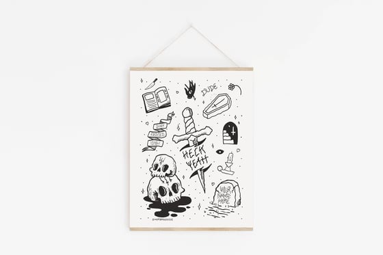 Image of Heck Yeah Flash Sheet - Art Print