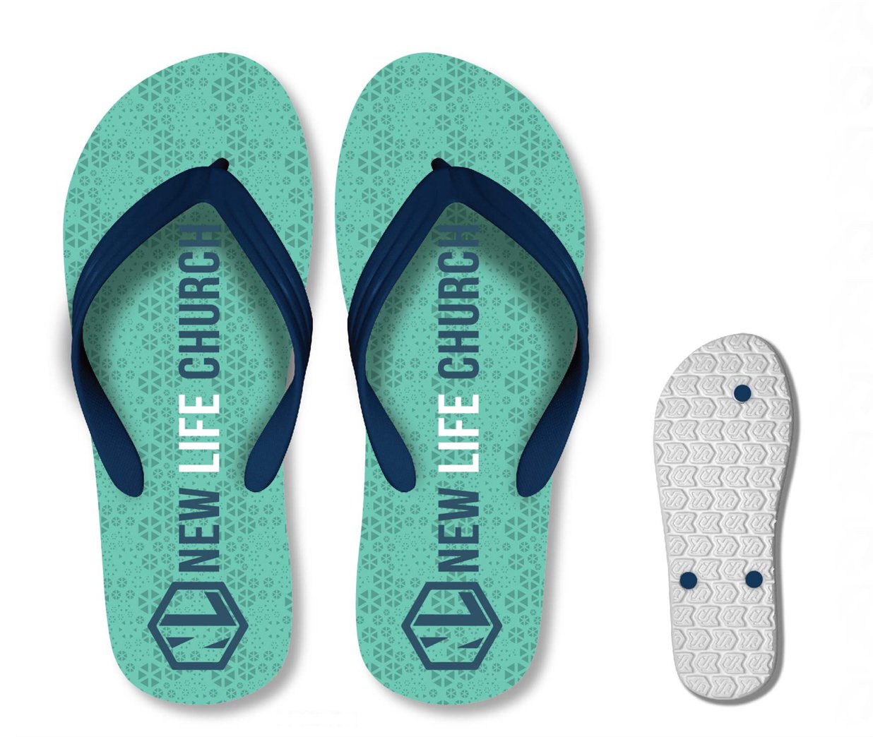 Image of New Life Flip Flops - Life Green