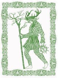 Image 1 of The green man. screen print