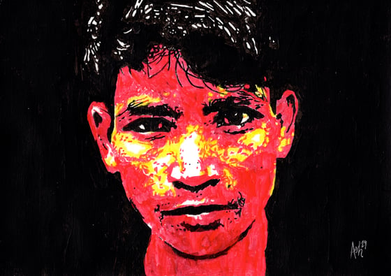 Image of Boy from India Staring