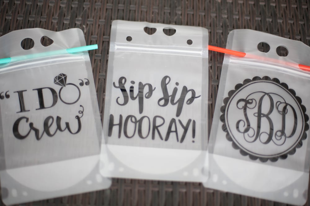 Image of Bachelorette/Shower Party Pouches (Personalized) - Set of 5