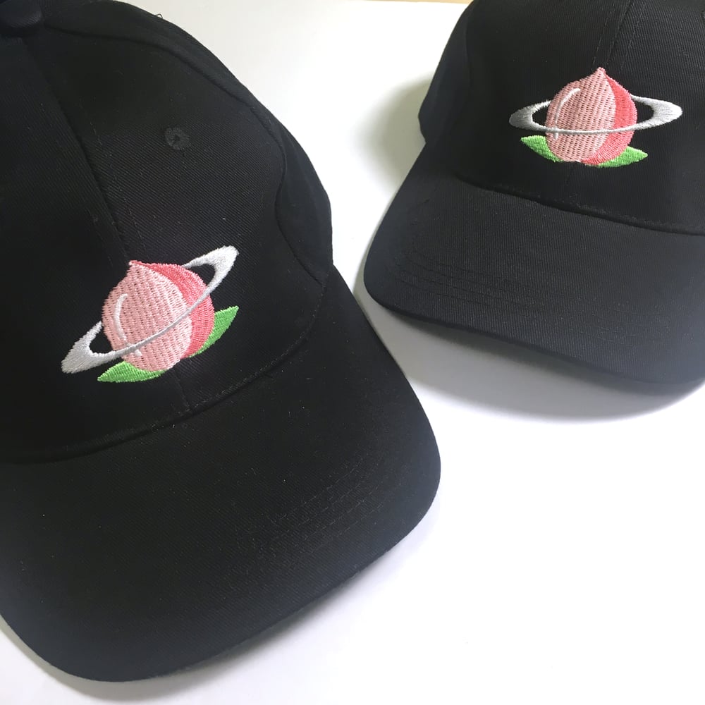 Image of planet peach | embroidered dad hat
