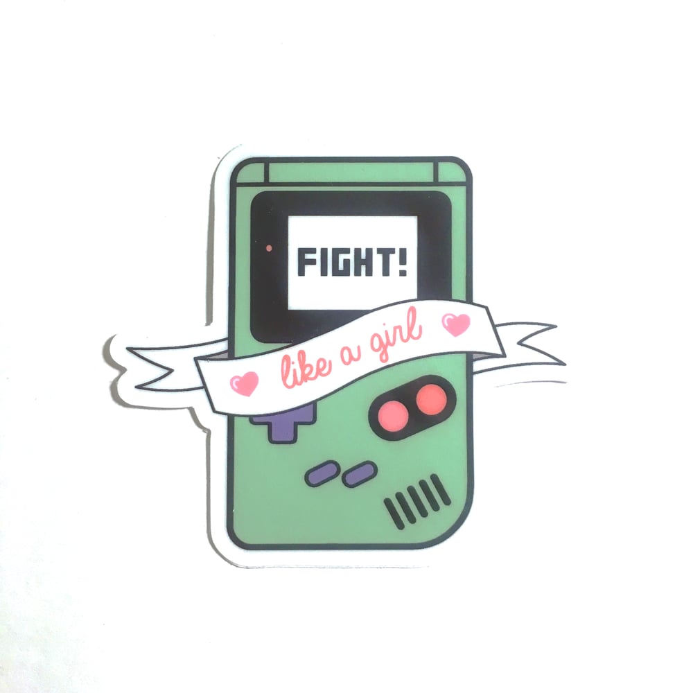 Image of fight like a girl! | 3" vinyl sticker