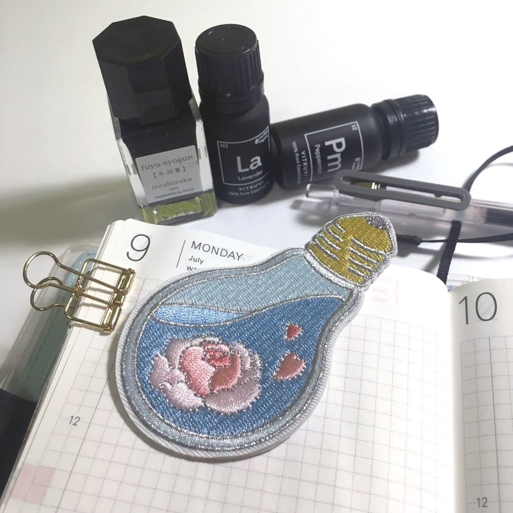 Image of vial of personal growth | 3" embroidered patch