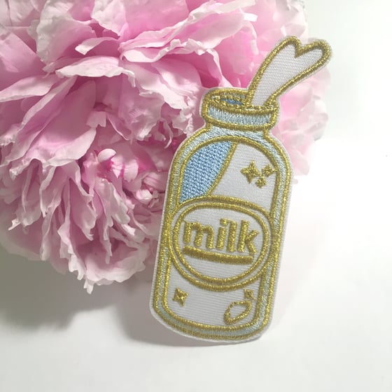 Image of spilled milk | 3" embroidered patch