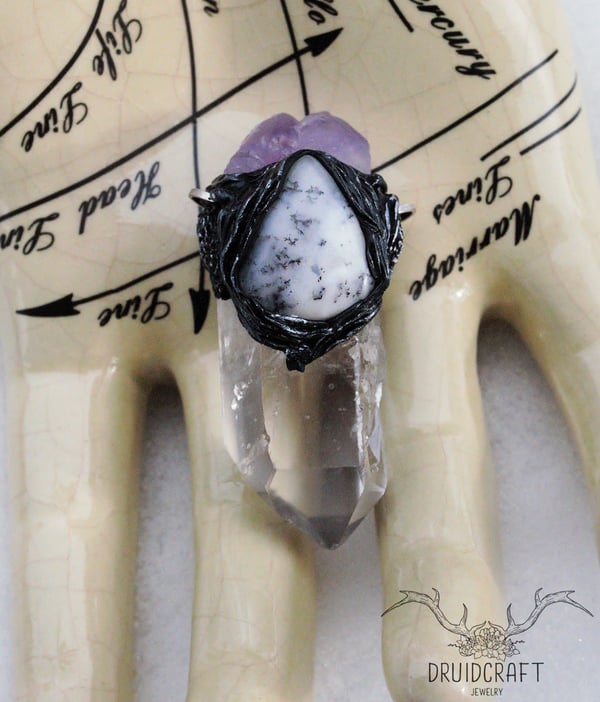Image of White Forest Dentritic Agate Pendant