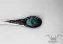 Image 2 of Blessed Be Engraved Labradorite Crystal Spoon