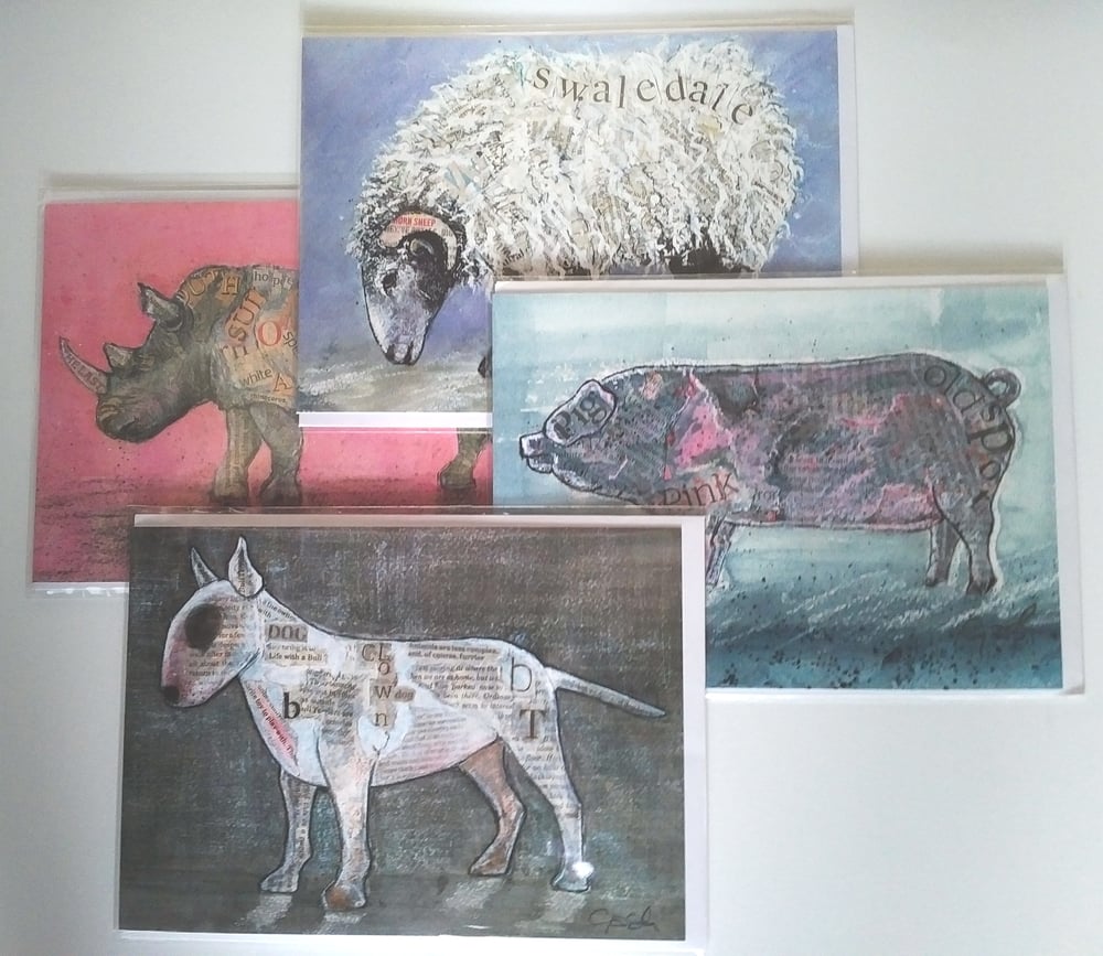 Image of Paper Creatures set of 4 cards