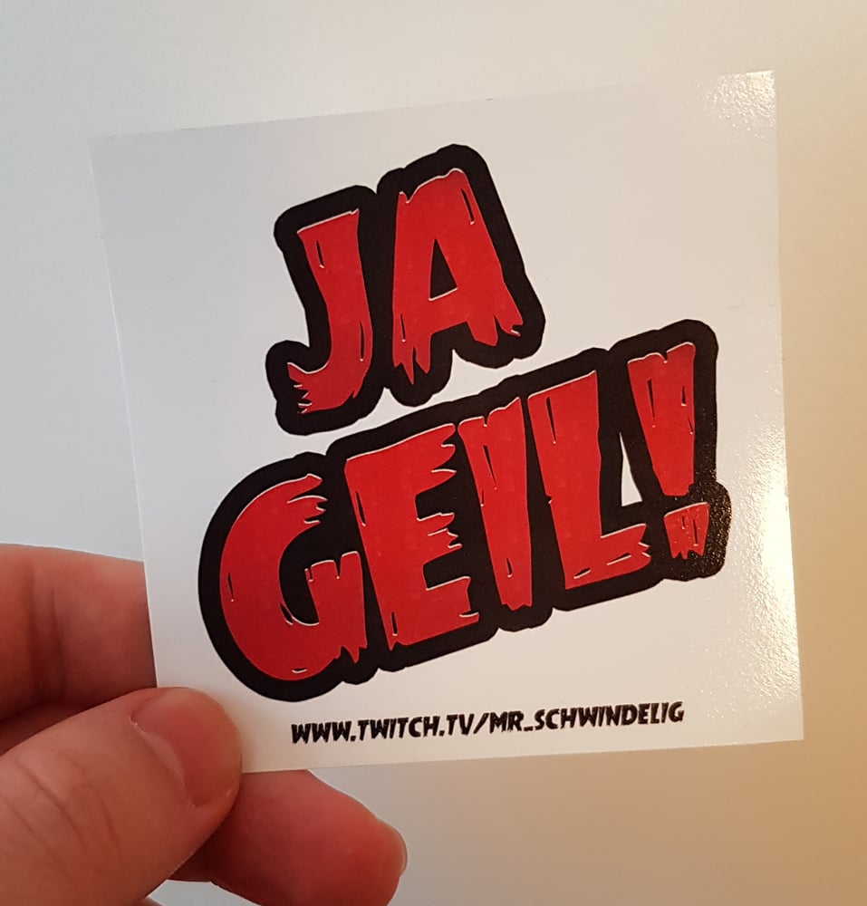 Image of Ja Geil! - Aufkleber (15-100 Stück) 8x8cm