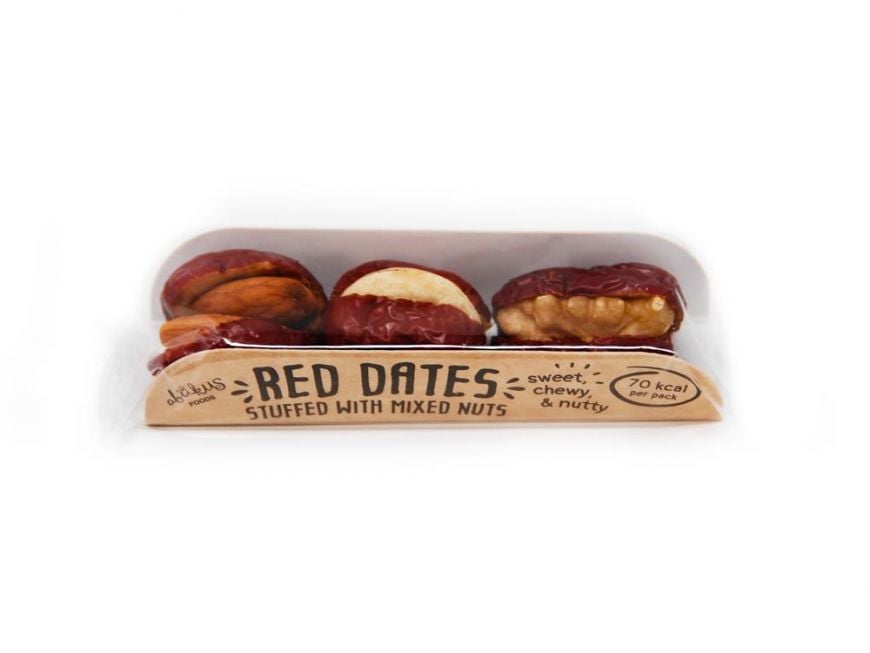 Image of Abakus Foods Red Dates Stuffed With Mixed Nuts (Pack Of 12)