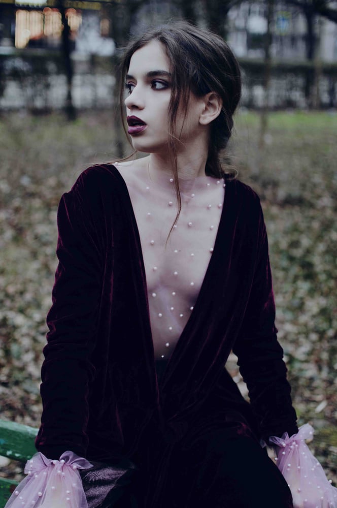 Image of Velvet Wrap Dress