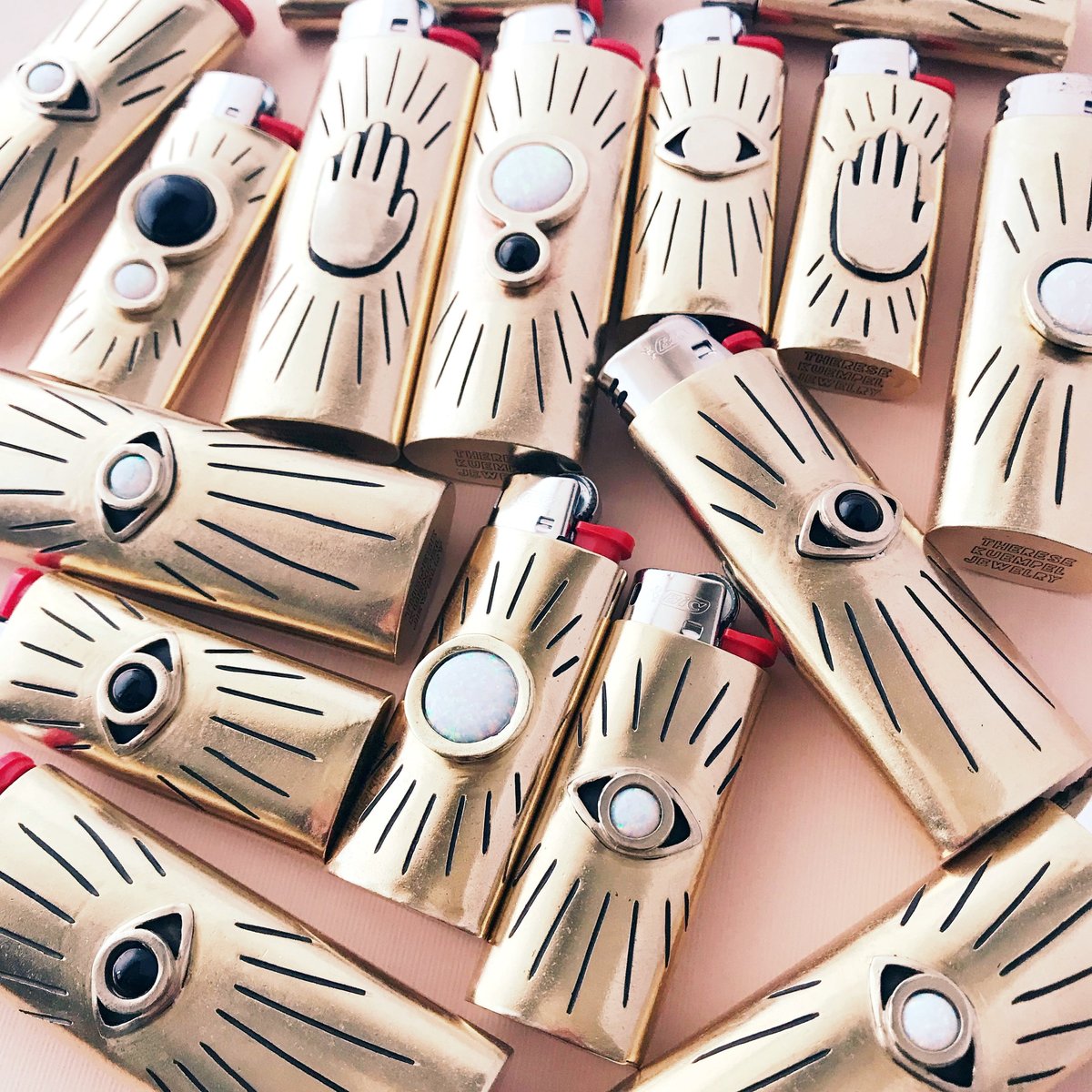 Orbit Lighter Case with Large Black Onyx | Therese Kuempel Jewelry
