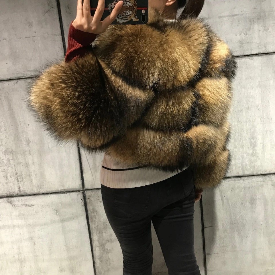 Image of RACCOON FUR BOMBER