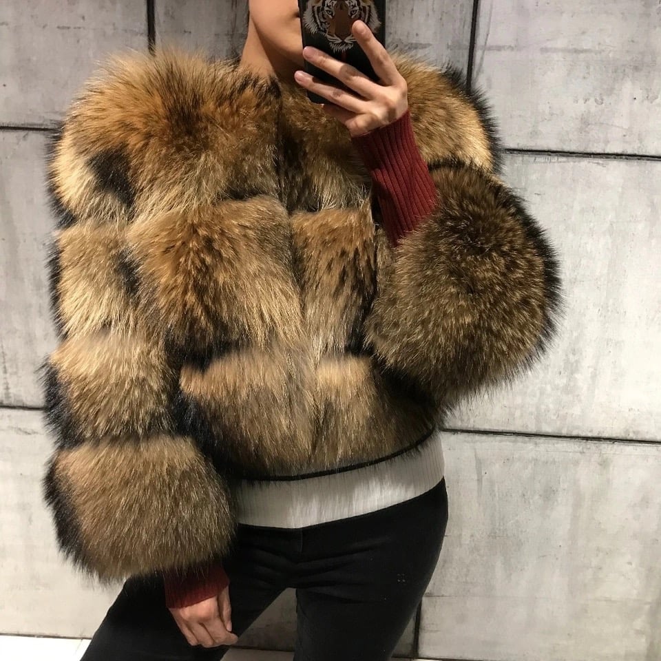 Image of RACCOON FUR BOMBER