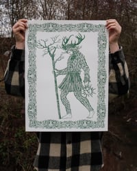 Image 2 of The green man. screen print