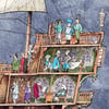 Pirate ship No. 3 12" X 9"