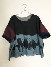 Image 2 of Denim Multi-Tone Bleached Box TEE