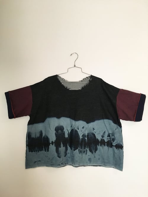 Image of Denim Multi-Tone Bleached Box TEE