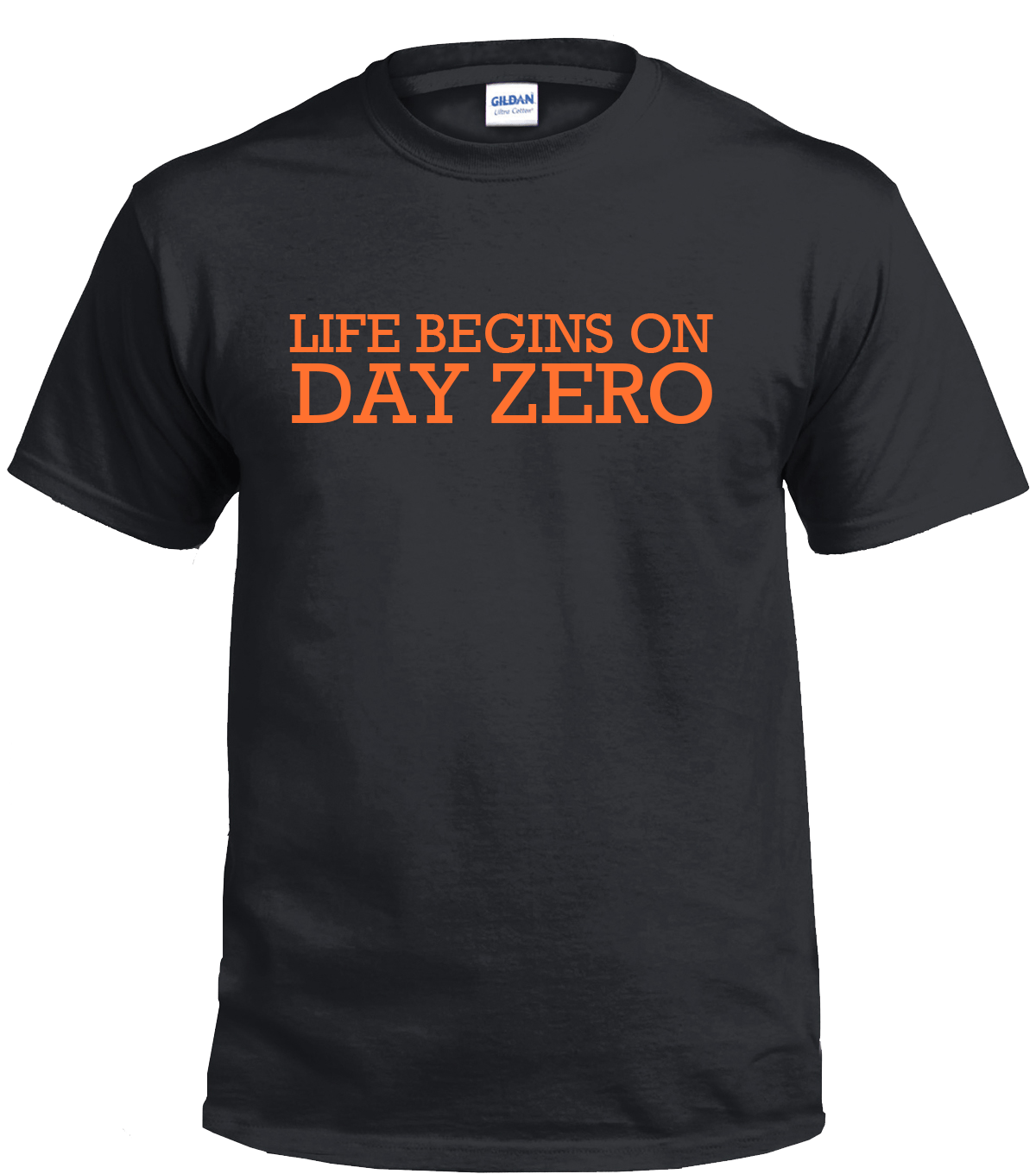 Image of Orange - Life Begins on Day Zero T-Shirt