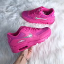 Image of Swarovski Nike Air Max 90 Laser Fuchsia Made with SWAROVSKI® Crystals.