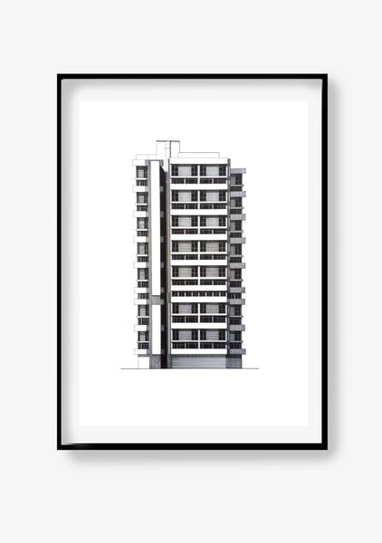 Image of Keeling House (A2 original pen & ink)
