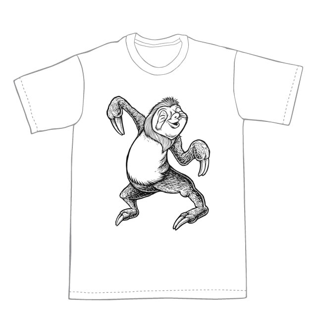 Dancing Sloth T-shirt (B3) **FREE SHIPPING**