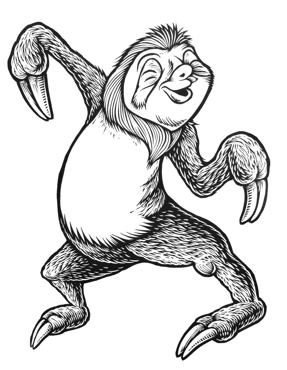 Dancing Sloth T-shirt (B3) **FREE SHIPPING**