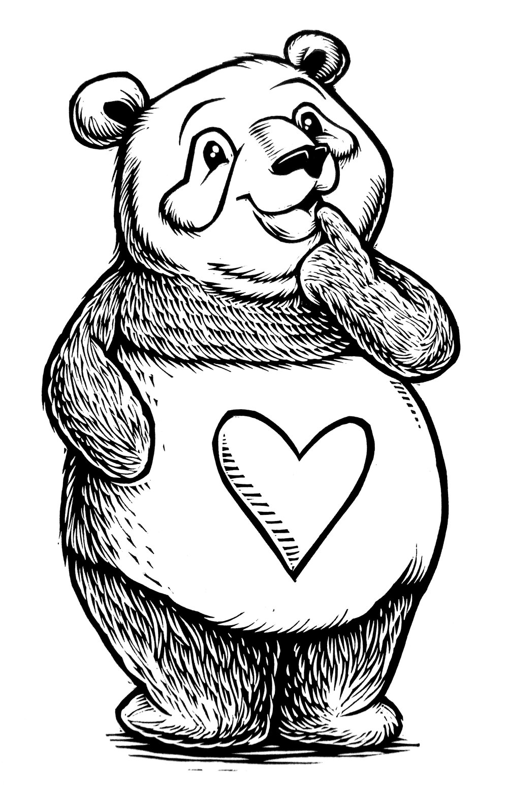 Thinking Panda T-shirt (A2)**FREE SHIPPING**