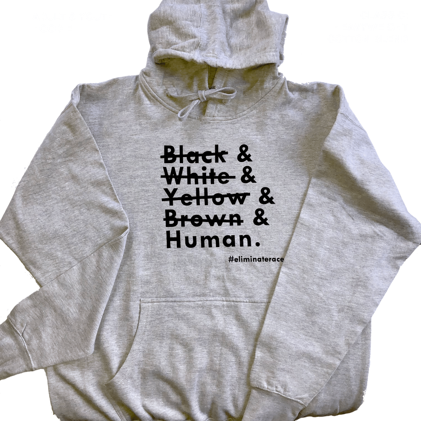 black white human hoodie