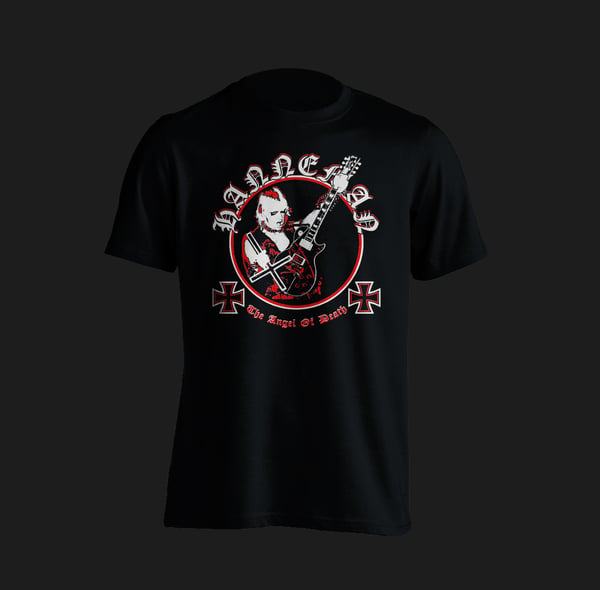 Image of Hanneman - Angel of Death. Tribute to the legend. Black T-shirt