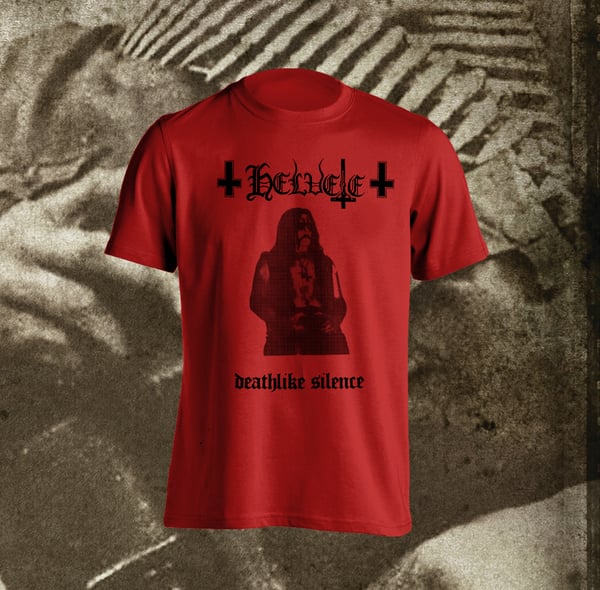 Image of Helvete - Classic cataloge cover from 1992 Red T-shirt