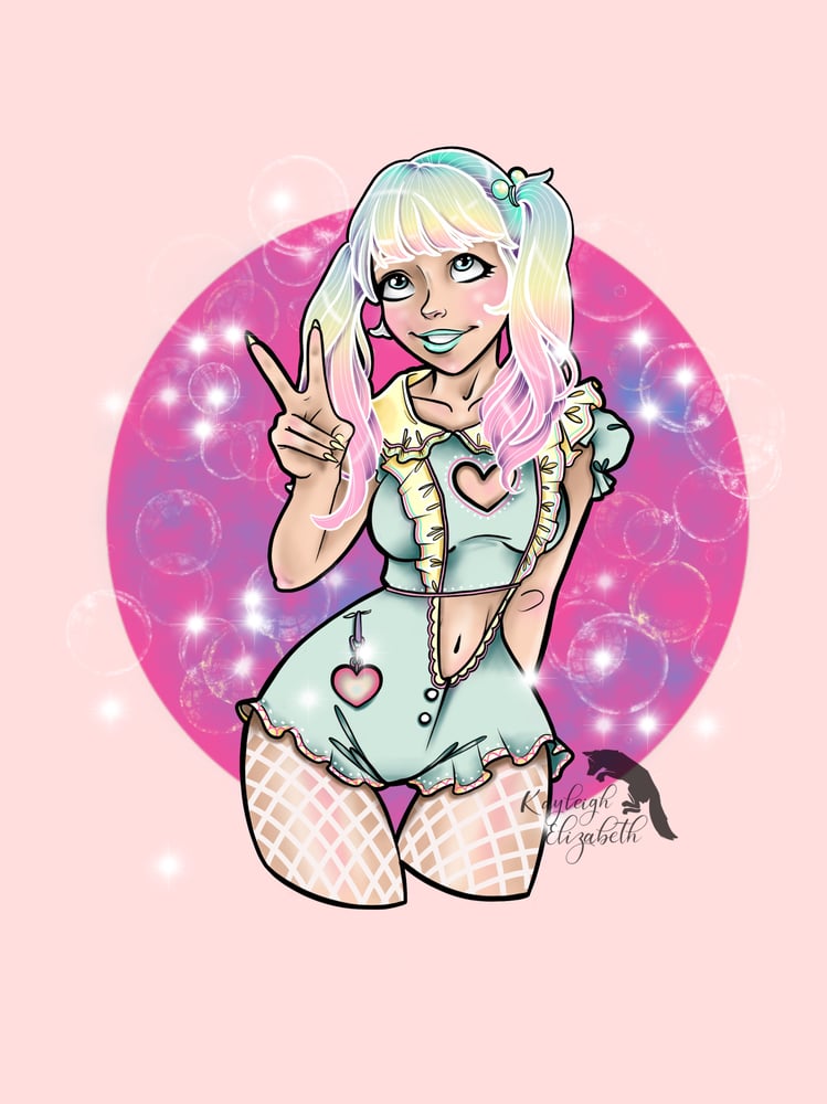 Image of Kawaii Cutie Digital Art Print