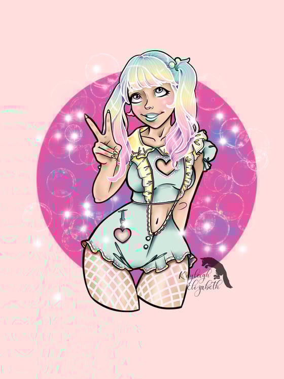 Image of Kawaii Cutie Digital Art Print