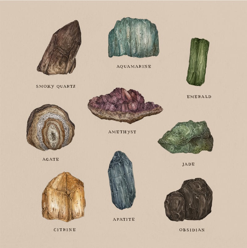 Image of Gems and Minerals Print