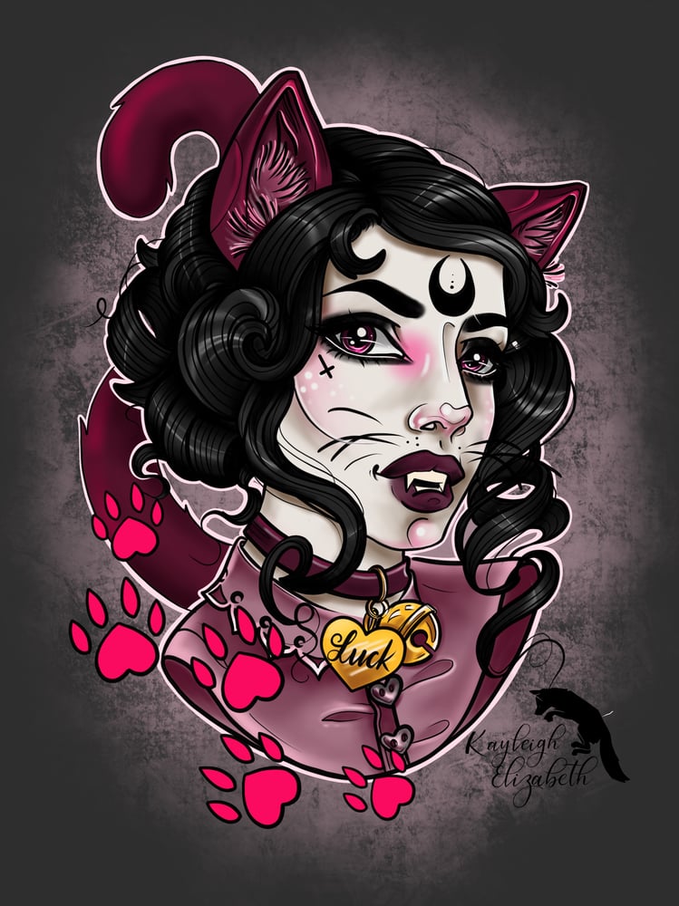 Image of NekoGirl Digital Art Print