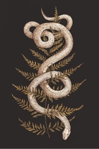 The Snake and Fern Print