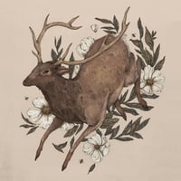 Floral Elk Print