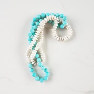 Pearl & Amazonite Helix Necklace 