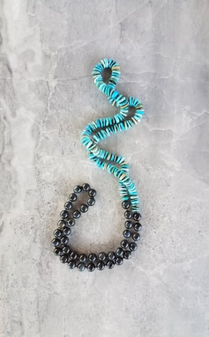 Multi Colored Turquoise & Cat's Eye Helix Necklace