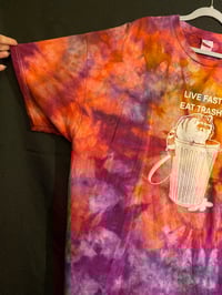 Image 2 of 3XL Live Fast Eat Trash Tie Dye Shirt M21 copy