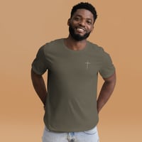 Image 1 of Embroidered Cross T-shirt