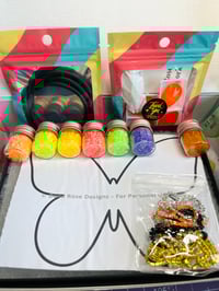 Image 1 of Neon Orange Beading Butterfly Kit 