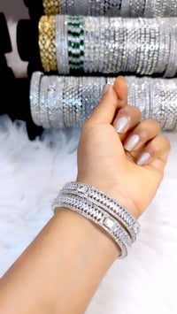 Image 1 of 2 Pieces American Diamond Bangles Set_GPB_1208