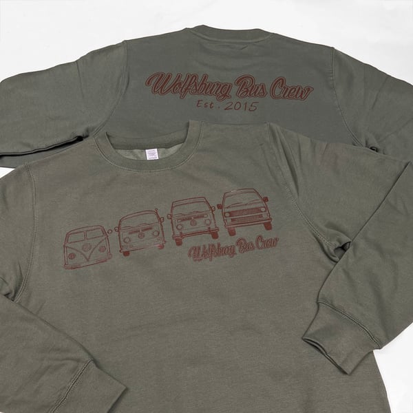 Image of WBC Army Green Sweatshirt with Brown print