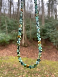Image 2 of African Turquoise Jasper Heart Choker 