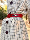 WHITE AND BLUE CHECKS COAT KAFTAN