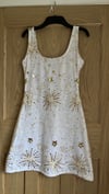 Champagne Sequin star & Moon embellished dress