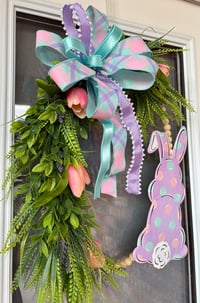 Image 2 of Polka Dot Bunny Wreath